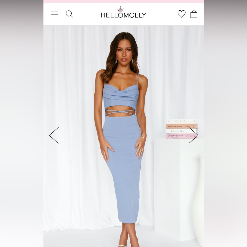 Hello Molly Midi Blue Dress
